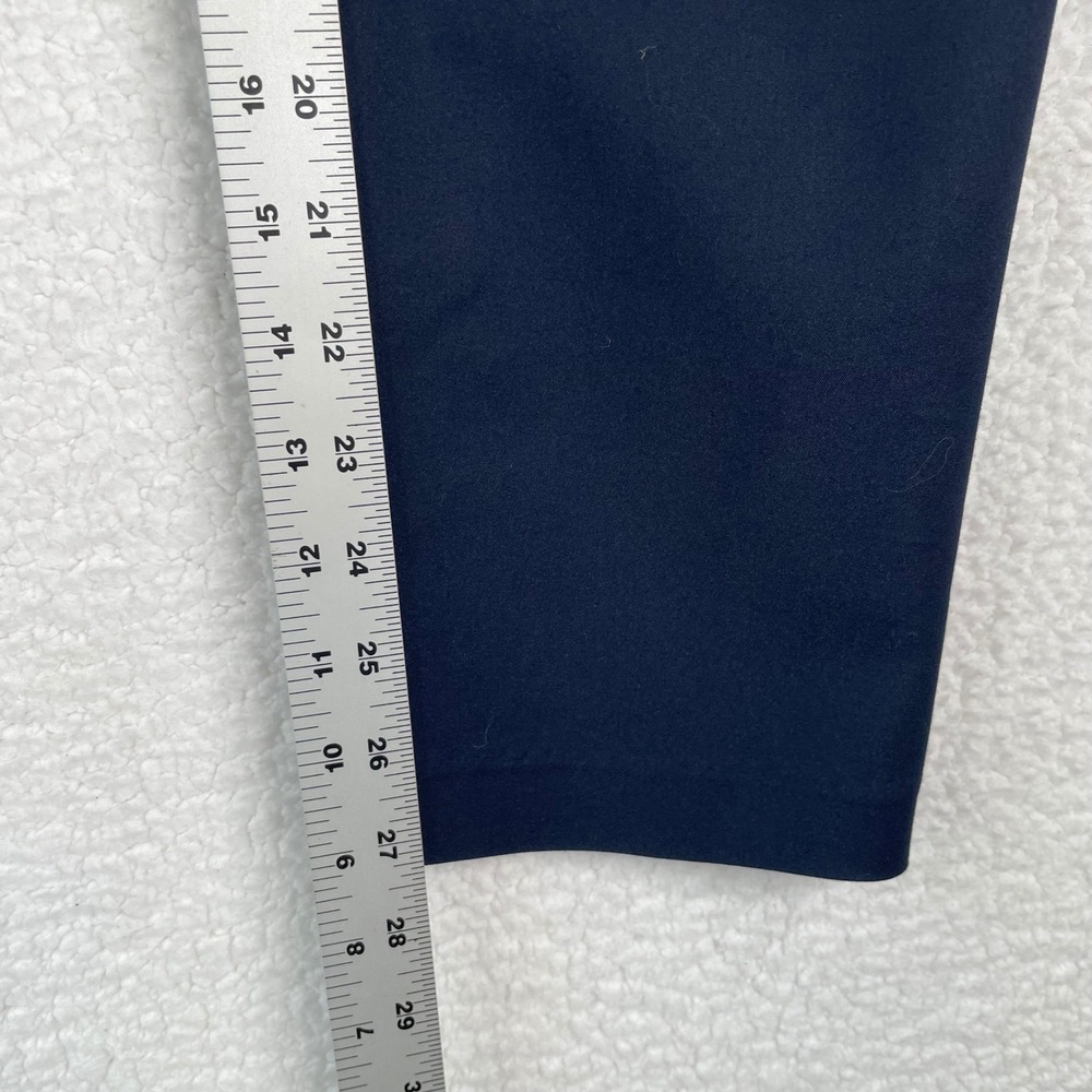 Ellen Tracy Navy Blue Tailored Ankle Pants Slim Fit Career Workwear Size 6 - Picture 8 of 10